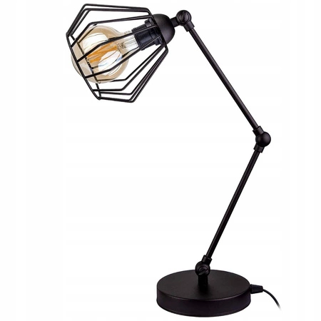 Lampka Nocna Biurkowa Stołowa LX- 1805 Czarna 1x E27 LEDLUX