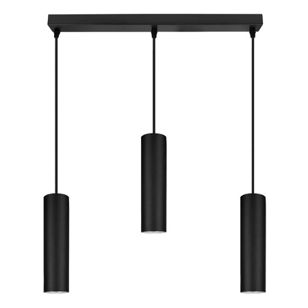 Lampa Sufitowa wisząca LED Tuba Czarna LEDLUX nowoczesna Gu10 MODERN LX-1356 Czarna 3x GU10 LEDLUX