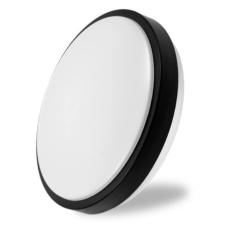 Zestaw Plafon Lampa Sufitowa LX- 924 Biały-Czarny + 2x Żarówka LED E27 A60 10W = 100W 1000lm biała ciepła 3000K LEDLUX