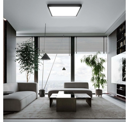 Panel LED natynkowy 36W NW czarny 40x40cm Plafon lampa sufitowa kwadrat LEDLUX