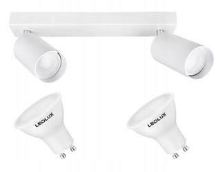 Zestaw Oprawa Sufitowa Natynkowa Reflektor Listwa LX- 8360- 2 Biała + 2x Żarówka GU10 3,5W biała neutralna LEDLUX