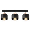 Lampa Sufitowa LX- 1031 Czarna + Miedź 3x E27 LEDLUX