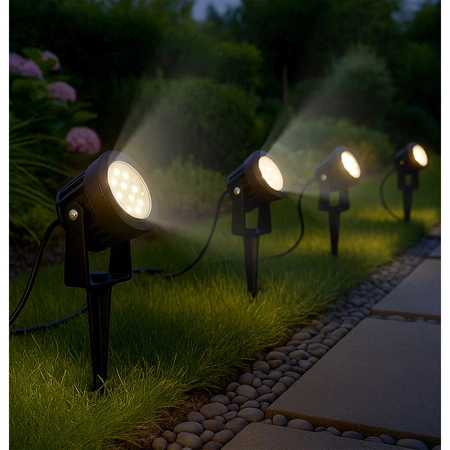 2x Reflektor Ogrodowy LED Wbijany SOLARNY Szpikulec Lampa Solarna IP44 LSOL-045