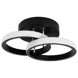 Lampa Sufitowa Wisząca LED Dwa Koła LX- 937 18W Czarna 4000K LEDLUX