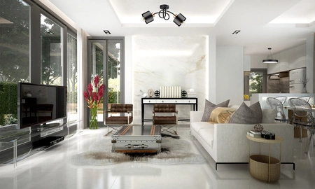 Lampa Sufitowa LX- 1125 Czarna + Miedź 2x E27 LEDLUX