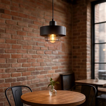 Lampa Wisząca LX- 1187 Czarna 1x E27 LEDLUX