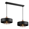 Lampa Wisząca LX- 1105 Czarna + Miedź 2x E27 LEDLUX