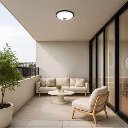 Plafon Lampa Sufitowa LP-001 PIR Czarny 2x E27 LEDLUX