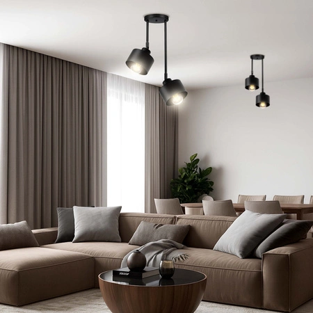 Lampa Sufitowa LX- 1032 Czarna 2x E27 LEDLUX