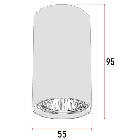 OPRAWA NATYNKOWA Sufitowa HALOGENOWA TUBA LED Biała Gu10 Walec SPOT LX-66 GU10 LEDLUX