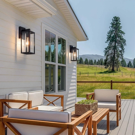 Lampa elewacyjna LED zewnętrzna kinkiet ogrodowy Premium LEL-0010 Szara LEDLUX