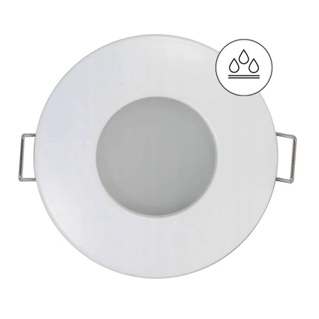 Zestaw 6x Oprawa Halogenowa Hermetyczna D-06 WHITE+ 6x Żarówka GU10 12W biała neutralna LEDLUX
