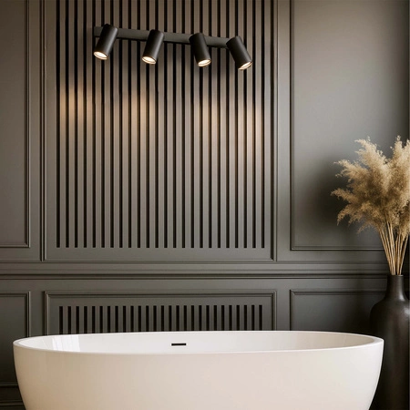 LAMPA SUFITOWA 4xGU10 czarna regulowana SPOT oprawa halogenowa natynkowa OPN-004 4x GU10 BLACK