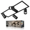 LAMPA SUFITOWA 4xGU10 czarna regulowana SPOT oprawa halogenowa natynkowa OPN-009 4x GU10 BLACK