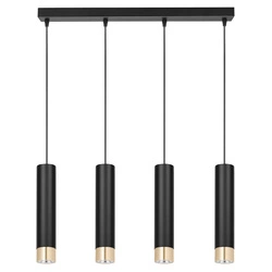 Lampa Wisząca LX-1415 Czarna + Złoto 4x GU10 LEDLUX