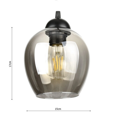 Lampa Wisząca LX- 1294 Czarna 3x E27 LEDLUX