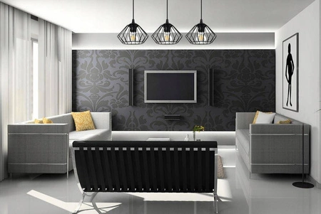 Lampa Wisząca LX- 1048 Czarna 3x E27 LEDLUX