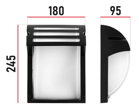 Lampa elewacyjna LED zewnętrzna kinkiet ogrodowy LATARNIA Nowoczesna E27 LEL-0004 LEDLUX