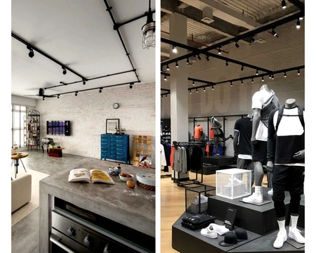 Łącznik Krzyżowy do Szyn Oświetleniowych LED typ X Czarny LEDLUX