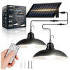 Lampa Solarna Ogrodowa LED Wisząca Zewnętrzna Czujnik Zmierzchu Pilot LSOL-066 LEDLUX