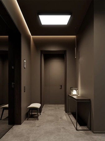 Panel LED natynkowy 60W NW czarny 60x60cm Plafon lampa sufitowa kwadrat LEDLUX