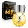 2x Lampka lampa SOLARNA Ogrodowa LED LATARENKA Szklana Kula biała ciepła LSOL-058 LEDLUX