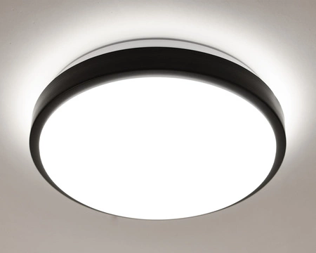 Zestaw Plafon Lampa Sufitowa LX- 924 Biały-Czarny + 2x Żarówka LED E27 A60 10W = 100W 1000lm biała zimna 6000K LEDLUX