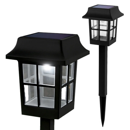 Lampa Solarna Ogrodowa LED Słupek Wbijana Czujnik Zmierzchu Do Ogrodu 6000K LSOL-057 LEDLUX