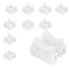 10x Złączka instalacyjna szybkozłączka Biała 2P Przelotowa LEDLUX