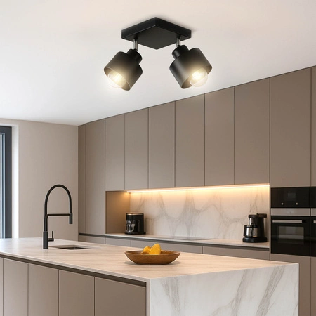 Lampa Sufitowa LX-1130 Czarna 2x E27 LEDLUX