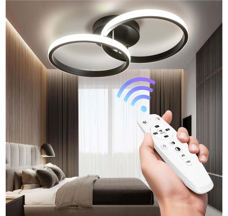 Lampa Sufitowa Wisząca LED Dwa Koła LX- 935 22W Czarna 3000-6000K LEDLUX