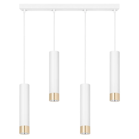 Lampa Wisząca LX-1415 Biała + Złoto 4x GU10 LEDLUX
