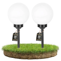 Lampa Solarna LED biała kula 15cm LSOL-002 LEDLUX