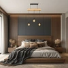 Lampa Wiszaca LX- 1320 Czarna + Drewno 3x E27 LEDLUX