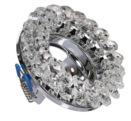 Oprawa Halogenowa Sufitowa LX- 405 Kryształ Okrągła MR16 GU10 LEDLUX