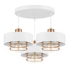 Lampa Wisząca LX- 1185 Biała + Miedź 3x E27 LEDLUX