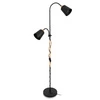 Lampa Podłogowa stojąca 2xE27 nowoczesna Czarna Regulowana do salonu Loft LPD-005 BLACK E27 LEDLUX