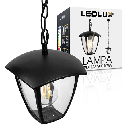 Lampa elewacyjna LED kinkiet ogrodowy LATARNIA wisząca Nowoczesna E27 LEL-0007 LEDLUX