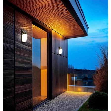 Lampa elewacyjna LED zewnętrzna kinkiet ogrodowy Premium LX-9121 CZARNA LEDLUX