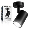 LAMPA SUFITOWA 1xGU10 czarna regulowana SPOT oprawa halogenowa natynkowa OPN-001 1x GU10 BLACK