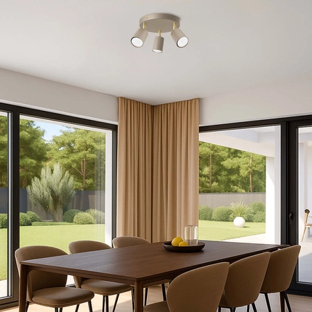 Lampa sufitowa KINKIET LED 3xGU10 beżowa Spot Kaszmir Premium LX1340