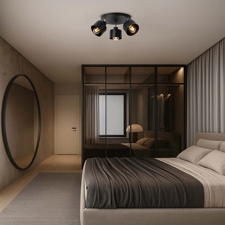 Lampa Sufitowa LX- 1040 Czarna 3x E27 LEDLUX