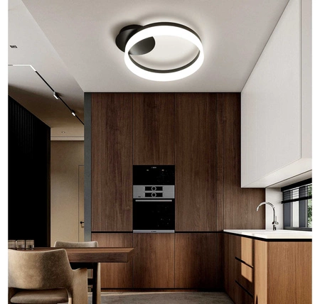 Lampa Sufitowa Wisząca LED Okrągła LX- 927 46W Czarna biała neutralna LEDLUX