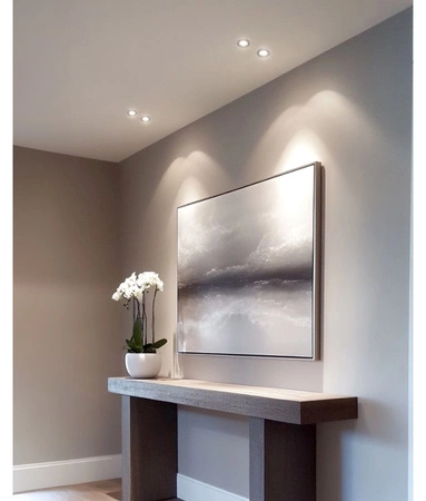 Zestaw Oprawa Halogenowa Ruchoma Okrągła CT- 15 Czarna + Żarówka GU10 5,5W biała ciepła LEDLUX