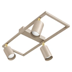 Lampa Sufitowa Plafon Ramka Kaszmir Ecru Beżowa 3x GU10 do Pokoju Sypialni OPN-008  3x GU10 BEIGE