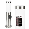 Lampa Ogrodowa Stojąca Słupek E27 LX- 710 Inox 45cm Gniazdo LEDLUX