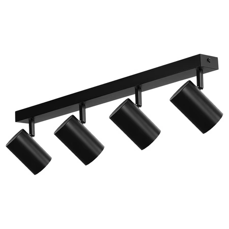 LAMPA SUFITOWA 4xGU10 czarna regulowana SPOT oprawa halogenowa natynkowa OPN-004 4x GU10 BLACK