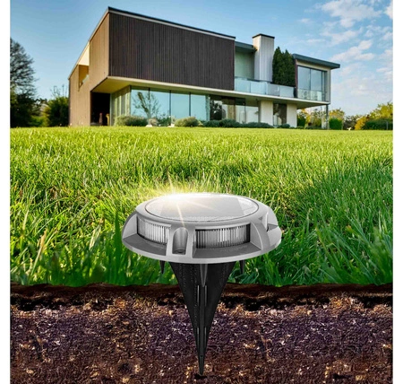 Lampa solarna LED wbijana gruntowa najazdowa ogrodowa Dysk PREMIUM LSOL-063 LEDLUX
