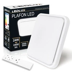 Lampa Sufitowa Plafon Panel LED 24W Kwadrat biała ciepła neutralna zimna 3000K-6000K + PILOT LX-912 LEDLUX