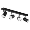 LAMPA SUFITOWA 4xGU10 czarna regulowana SPOT oprawa halogenowa natynkowa OPN-004 4x GU10 BLACK